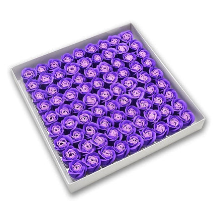 81Pcs Artificial Soap Flower Rose Flower Head Decor Flower Box Essential Wedding Bouquet Valentine'S DayGift Holding Flower Gift