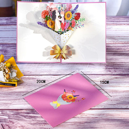 Happy Mothers Day Greeting Card Pop Up 3D Gift for Mom