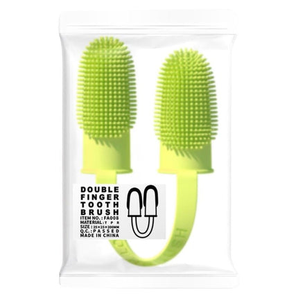 Dog Toothbrush 2-Finger Small Finger Brushes with Soft Bristles Pet Dental Care