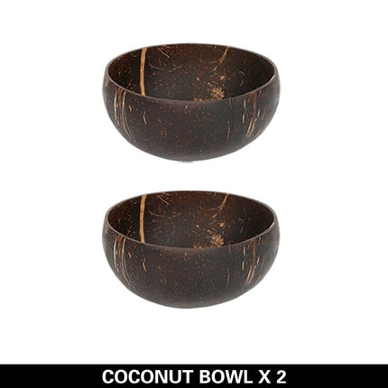 Natural Coconut Bowl Wooden Handmade Coconut Bowls for Eating Tableware with Spoon Dessert Fruit Salad Mixing Rice 12-15cm