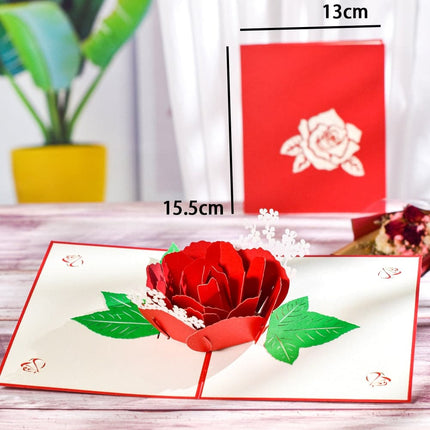 Pop-Up Flower Card Flora 3D Greeting Card for Birthday Mothers Father's Day Graduation Wedding Anniversary Get Well Sympathy
