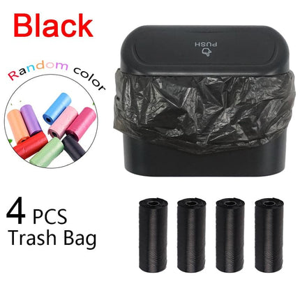Hanging Car Trash Can Vehicle Garbage Dust Case Storage Box ABS Square Pressing Trash Bin Auto Interior Accessories for Car