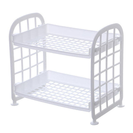 Multifunctional Shelves Double-layer Rack Shoes Shelf Plastic Desk Shelves Bathroom Cosmetic Storage Kitchen Sundries Organizer