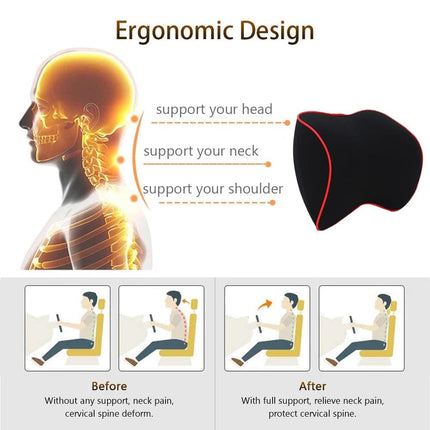 1pcs Car Neck Headrest Pillow Accessories Cushion Auto Seat Head Support Neck Protector Automobiles Seat Neck Rest Memory Cotton