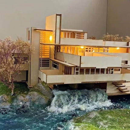 1/200 Scale Fallingwater Villa Model Architectural Model DIY Scene Model Building Sand Table Material (material package)