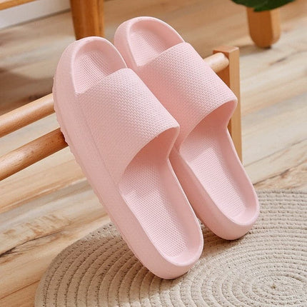 Fashion Women Summer Soft Slippers Thick Platform Bathroom Home Men Indoor Non-slip Anti-slip Female Cloud Cushion Slides