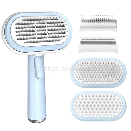 5 in 1 Pet Grooming Kit Dog Pin Brush Cat Dematting Rake Pets Deshedding Combs Animal Bath Massage Brushes Puppy Bristle Slicker