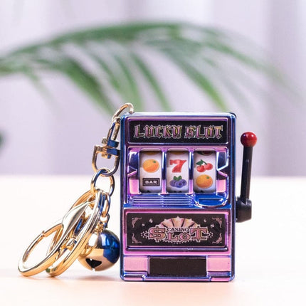 1pc Lucky Jackpot Mini Fruit Slot Machine Fun Birthday Keychain Gift Kids Educational Toy Coin Operated Games Gambling Machine