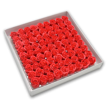 81Pcs Artificial Soap Flower Rose Flower Head Decor Flower Box Essential Wedding Bouquet Valentine'S DayGift Holding Flower Gift