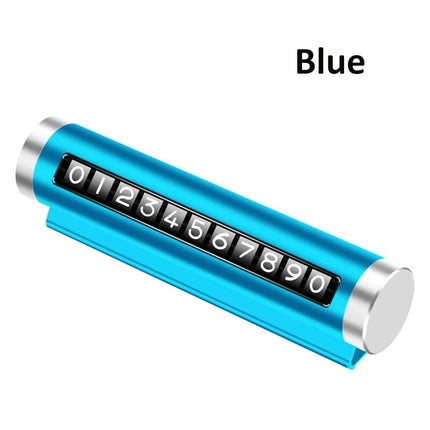 Metal Car Temporary Parking Card Universal Rotate Phone Number Plate Aluminum Stickers Park Stop in Car-styling Auto Accessories