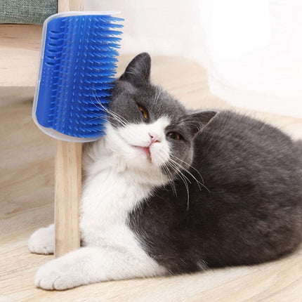 Pet Cat Brush Massage Device Hair Removal Combs Cat Toys Plastic Scratch Bristles Arch Massager Self Grooming Cat Scratcher