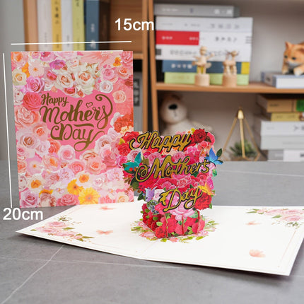 Happy Mothers Day Greeting Card Pop Up 3D Gift for Mom