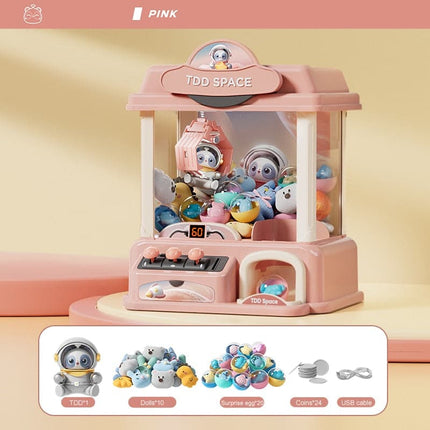 Doll Machine Coin Operated Play Game Mini Claw Catch Toy Machines Dolls Maquina dulces Children Interactive Toys Birthday Gifts