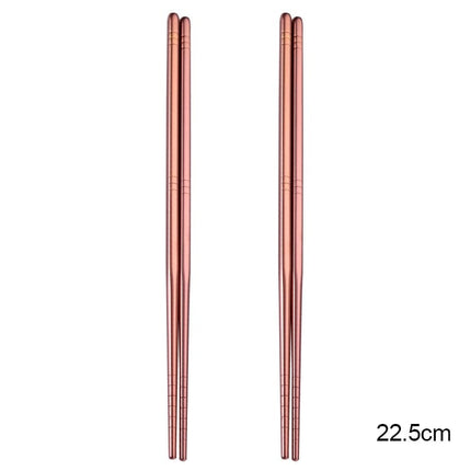 Reusable Sushi Chopsticks Set 304 Stainless Steel Non-Slip Japanese Food Chinese Korean Metal Chop Sticks Dishwasher Safe