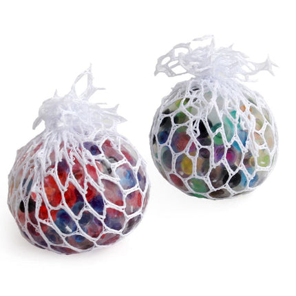 Stress Reliever Squeeze Toys Rainbow Mesh Ball Stress Glowing Squeeze Grape Toys Anxiety Relief  Stress Ball 2.5 inch (256ml)