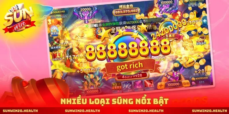 Nhiều loại súng nổi bật