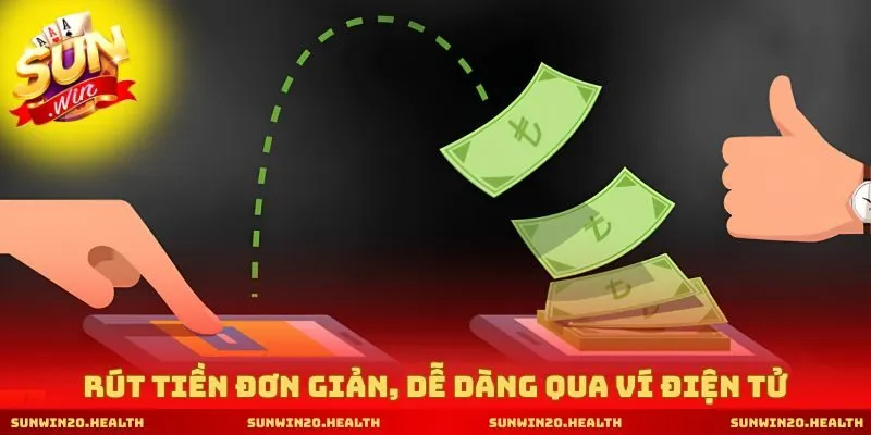 Rút tiền đơn giản, dễ dàng qua ví điện tử